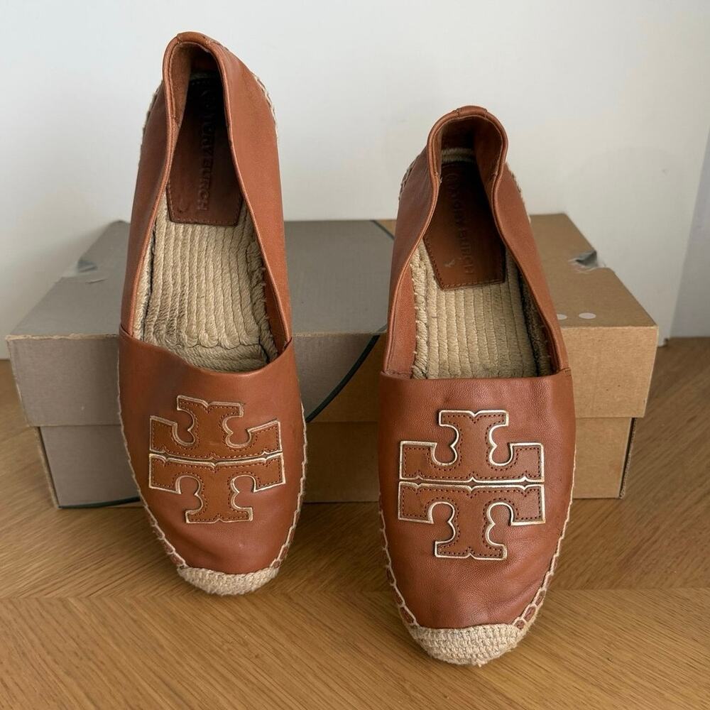 Tory Burch Ines ‘Tan’ Women Slip On Espadrille Shoes- SZ 8.5